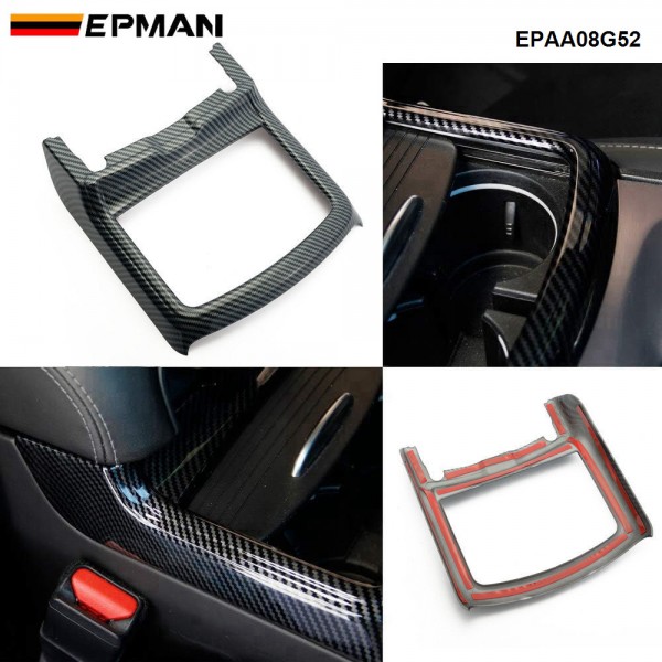EPMAN 10SETS/CARTON Carbon Fiber Cup Holder Cover Trim Decor Sticker For Dodge Charger / Chrysler 300 2015-2023 EPAA08G52-10T EPMAN 10SETS/CARTON Carbon Fiber Cup Holder Cover Trim Decor Sticker For Dodge Charger / Chrysler 300 2015-2023 EPAA08G52-10T