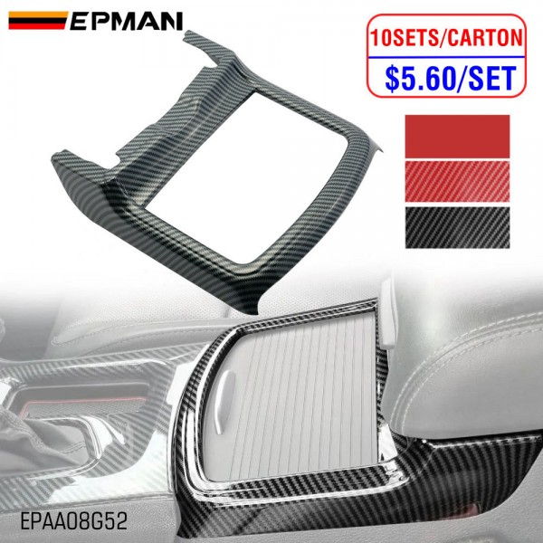 EPMAN 10SETS/CARTON Carbon Fiber Cup Holder Cover Trim Decor Sticker For Dodge Charger / Chrysler 300 2015-2023 EPAA08G52-10T EPMAN 10SETS/CARTON Carbon Fiber Cup Holder Cover Trim Decor Sticker For Dodge Charger / Chrysler 300 2015-2023 EPAA08G52-10T