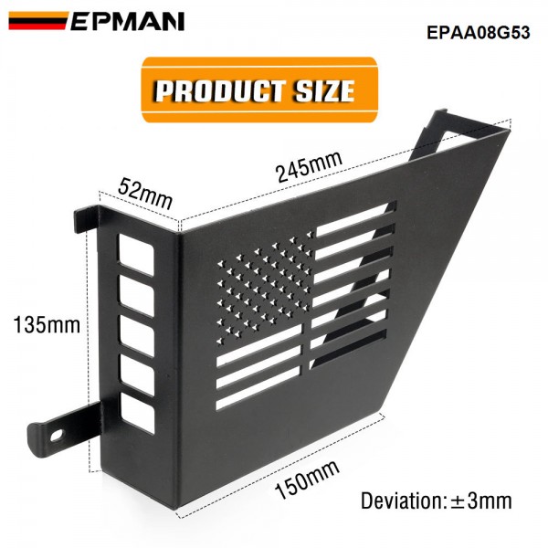 EPMAN 10SETS/CARTON 2PCS/SET Black Aluminum Storage Tray Front Door Storage Pockets Organizer Boxs With US Flag Style For 2007-2018 Jeep Wrangler JK 2/4 Door EPAA08G53-10T EPMAN 10SETS/CARTON 2PCS/SET Black Aluminum Storage Tray Front Door Storage Pockets Organizer Boxs With US Flag Style For 2007-2018 Jeep Wrangler JK 2/4 Door EPAA08G53-10T