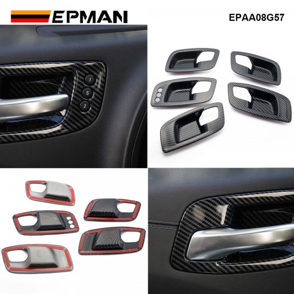 EPMAN 30SETS/CARTON 5PCS/SET Carbon Fiber Inner Door Handle Bowl Cover Trim For Dodge Charger 2011-2023/ Chrysler 300 2015-2023 EPAA08G57-30T EPMAN 30SETS/CARTON 5PCS/SET Carbon Fiber Inner Door Handle Bowl Cover Trim For Dodge Charger 2011-2023/ Chrysler 300 2015-2023 EPAA08G57-30T
