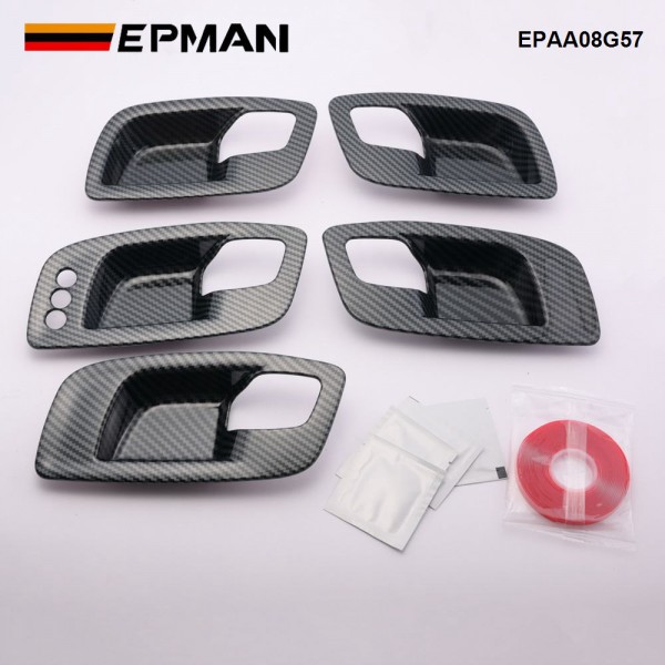EPMAN 30SETS/CARTON 5PCS/SET Carbon Fiber Inner Door Handle Bowl Cover Trim For Dodge Charger 2011-2023/ Chrysler 300 2015-2023 EPAA08G57-30T EPMAN 30SETS/CARTON 5PCS/SET Carbon Fiber Inner Door Handle Bowl Cover Trim For Dodge Charger 2011-2023/ Chrysler 300 2015-2023 EPAA08G57-30T