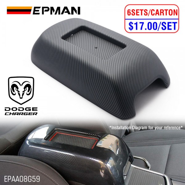 EPMAN 6SETS/CARTON Carbon Fiber Style Center Console Organizer Armrest Box Cover Trim With Storage Slot For Dodge Charger 2011-2023/Chrysler 300 2015-2023 EPAA08G59-6T EPMAN 6SETS/CARTON Carbon Fiber Style Center Console Organizer Armrest Box Cover Trim With Storage Slot For Dodge Charger 2011-2023/Chrysler 300 2015-2023 EPAA08G59-6T