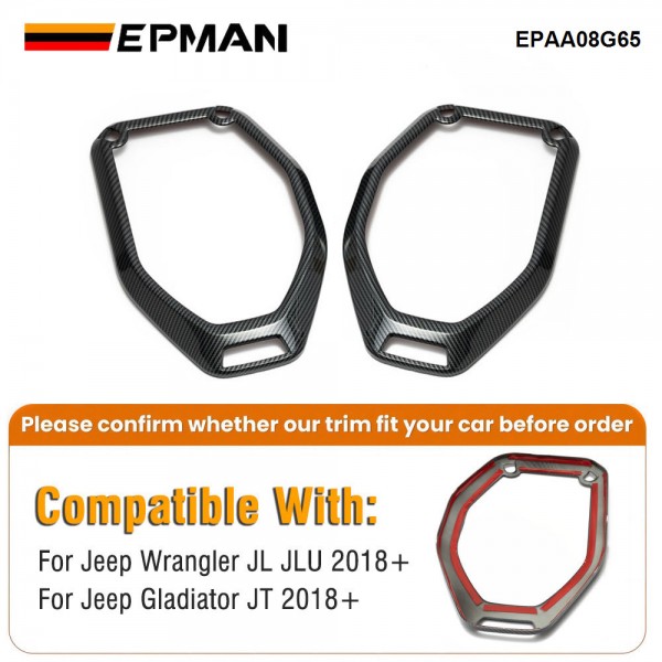 EPMAN 20SETS/CARTON 2PCS/SET Top Speaker Audio Surround Trim Car Roof Speaker Decoration Cover For Jeep Wrangler JL JLU Gladiator JT 2018-2023 EPAA08G65-20T EPMAN 20SETS/CARTON 2PCS/SET Top Speaker Audio Surround Trim Car Roof Speaker Decoration Cover For Jeep Wrangler JL JLU Gladiator JT 2018-2023 EPAA08G65-20T