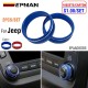 EPMAN 100SETS/CARTON 2PCS/SET Car Interior Audio Sound CD Volume Tune Adjust Knob Switch Button Decoration Cover Ring For Jeep Wrangler/Liberty/Patriot/Compass Accessories EPAA08G66-100T