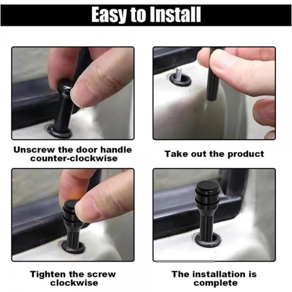 EPMAN Car Door Lock Knob Replacement Aluminum Alloy with Rubber O-Ring Non-Slip 7mm Shaft Universal Fit for Toyota Honda Ford Chevrolet Vehicles EPAA08G79