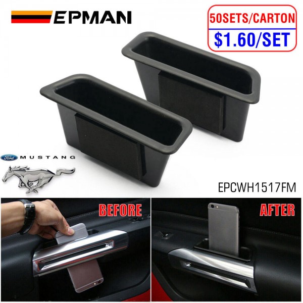 EPMAN 50SETS/CARTON Inner Side Door Handle Storage Box Cover Accessories For Ford Mustang 2015+ EPCWH1517FM-50T EPMAN 50SETS/CARTON Inner Side Door Handle Storage Box Cover Accessories For Ford Mustang 2015+ EPCWH1517FM-50T