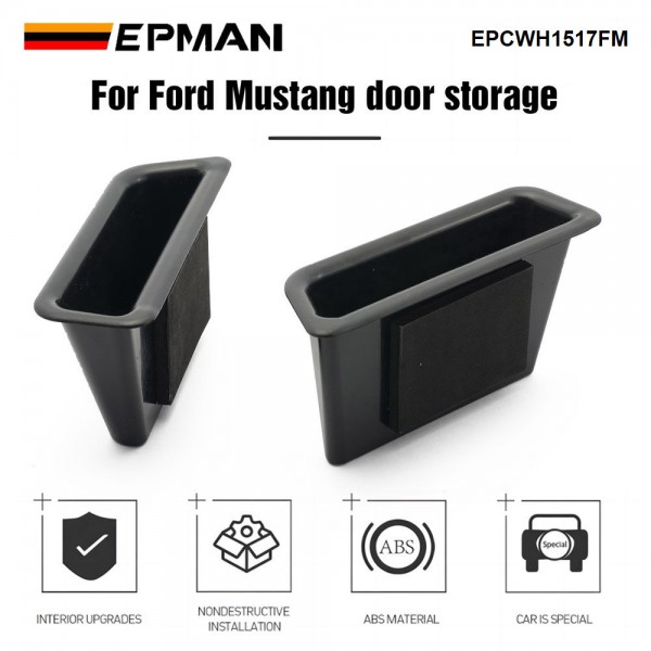 EPMAN 50SETS/CARTON Inner Side Door Handle Storage Box Cover Accessories For Ford Mustang 2015+ EPCWH1517FM-50T EPMAN 50SETS/CARTON Inner Side Door Handle Storage Box Cover Accessories For Ford Mustang 2015+ EPCWH1517FM-50T