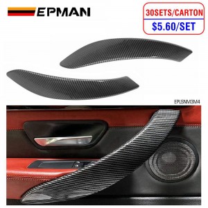 EPMAN 30SETS/CARTON ABS Carbon Fiber Left Right Side Door Handle Outer Cover Replacement Compatible with BMW 3’ F30/F31 2012-2018 and 4’ F32/F33 2014-2017 EPLSNM3M4-30T