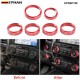 EPMAN 20SETS/CARTON Aluminum Alloy Air Conditioner Audio Volume Tune 4WD Switch Knob Ring Interior Covers Trim for Ford F150 XLT 2016-2020 EPNSF150-20T