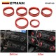 EPMAN 100SETS/CARTON Aluminum Alloy Air Conditioner Audio Volume Tune 4WD Switch Knob Ring Interior Covers Trim for Ford F150 XLT 2016-2020 EPNSF150-100T