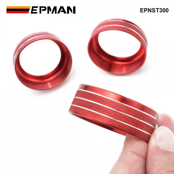 EPMAN 60SETS/CARTON Aluminum Air Conditioner Switch CD Button Knob for Dodge Challenger Charger Chrysler 300 300s 2015-2019, for Ram 2013-2018 EPNST300-60T