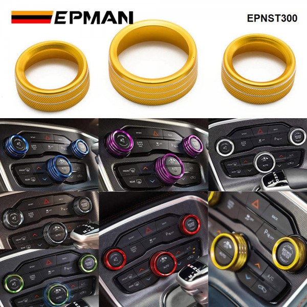 EPMAN 100SETS/CARTON Aluminum Air Conditioner Switch CD Button Knob for Dodge Challenger Charger Chrysler 300 300s 2015-2019, for Ram 2013-2018 EPNST300-100T EPMAN 100SETS/CARTON Aluminum Air Conditioner Switch CD Button Knob for Dodge Challenger Charger Chrysler 300 300s 2015-2019, for Ram 2013-2018 EPNST300-100T