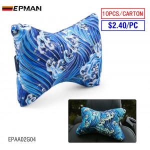 10PCS/CTN JDM Japanese Ukiyo-e Car Seat Head Neck Rest Pillow Car Cover Vehicular Pillow Seat Headrest Accessories EPAA02G04-10PCS