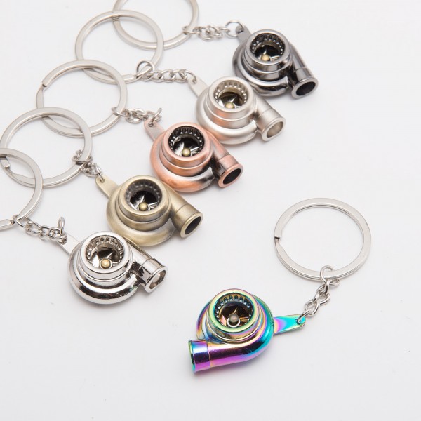 Metal Car Parts Model Key Chain Engine Turbocharger Keyring YSK04