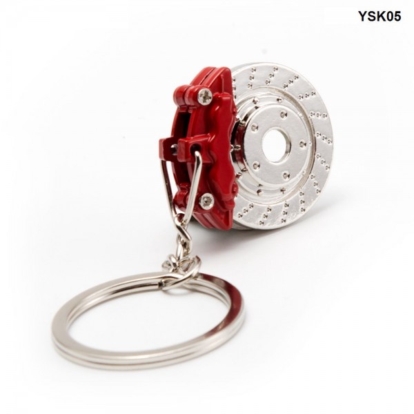 Car Keychain Keyring Creative Auto Part Model Mini  Brake Caliper Cover Keyring  YSK05