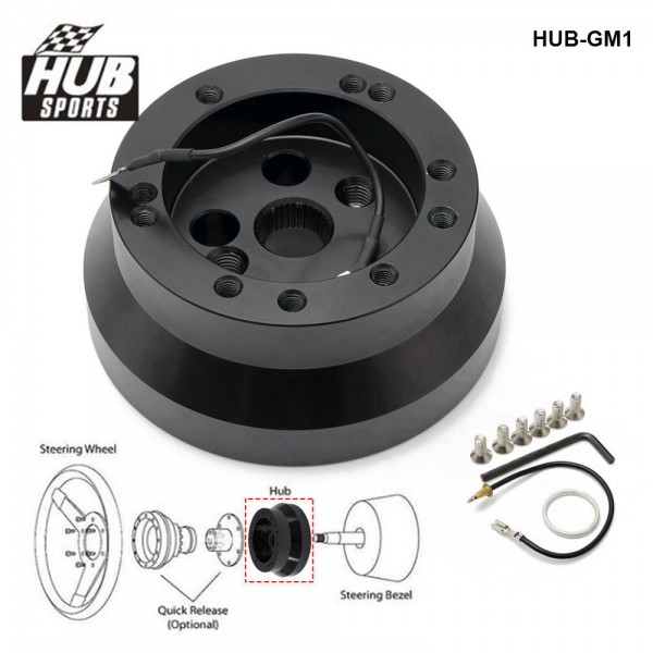 thumbnail image 2 of 5&6 HOLE STEERING Wheel Polished Short Hub Adapter Kit NEW For Ididit 2 of 14