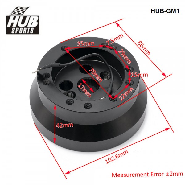 HUB sports Steering Wheel Short Hub Adapter Boss Kit For Ididit GM Chevy Dodge Jeep Aluminum 5 & 6 Hole HUB-GM1