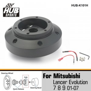 Hubsport Aluminum Steering Wheel Short Hub Adapter Slim Steering hubs For MITSUBISHI EVO 7 8 9 01-09 HUB-K101H