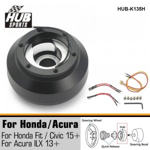 Hubsport Steering Wheel Short Hub Adaptor Kit 6-Hole For Acura ILX 13+ For Honda Fit / Civic 15+ HUB-K135H