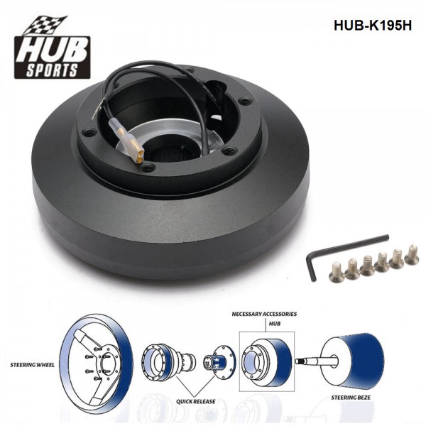 HUB sports 21mm Quick Release Steering Wheel Hub Adapter Boss Kit for Mercedes Benz W123 W124 W126 190E HUB-K195H HUB sports 21mm Quick Release Steering Wheel Hub Adapter Boss Kit for Mercedes Benz W123 W124 W126 190E HUB-K195H