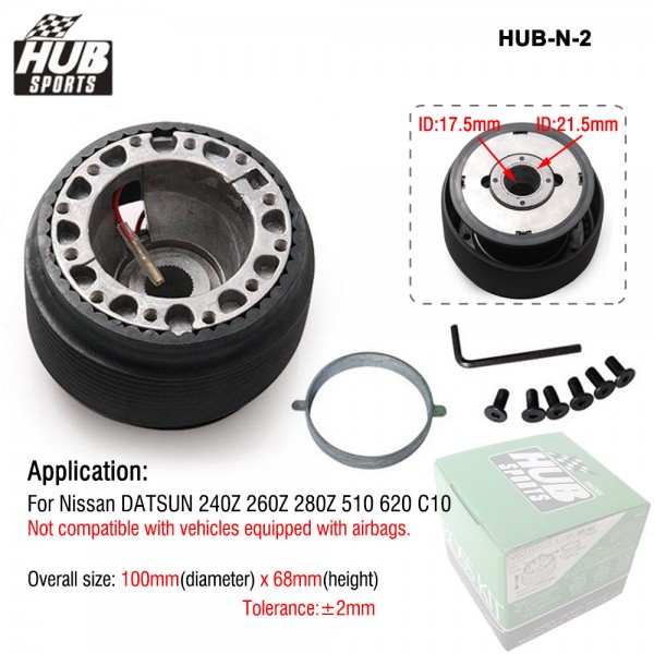 HUB SPORTS Steering Wheel Hub Adapter Boss Kits Set For Nissan 240Z 260Z 510 620 C10 HUB-N-2
