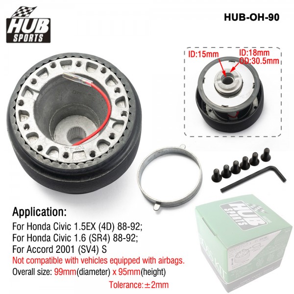 OH-90 Racing Steering Wheel Hub Adapter Boss Kit for Honda Most Car HUB-OH-90