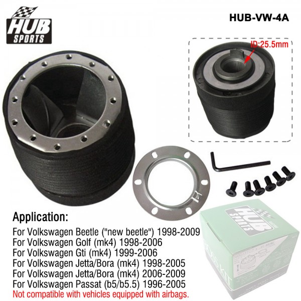 HUB SPORTS VW-4A Racing Steering Wheel Hub Adapter Boss Kit for Volkswagen Jetta Bora Gol Polo HUB-VW-4A