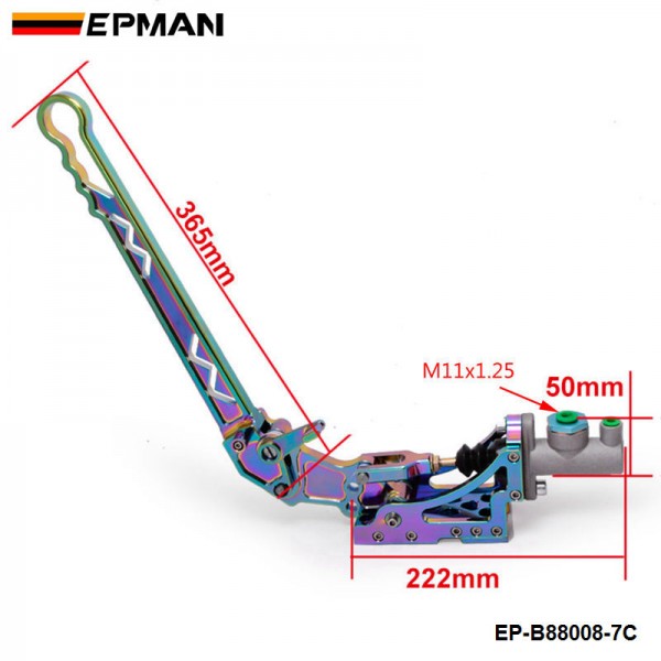 EPMAN Adjustable Billet Hydraulic Horizontal Drift Rally E-brake Racing Handbrake Lever EP-B88008 EPMAN Adjustable Billet Hydraulic Horizontal Drift Rally E-brake Racing Handbrake Lever EP-B88008