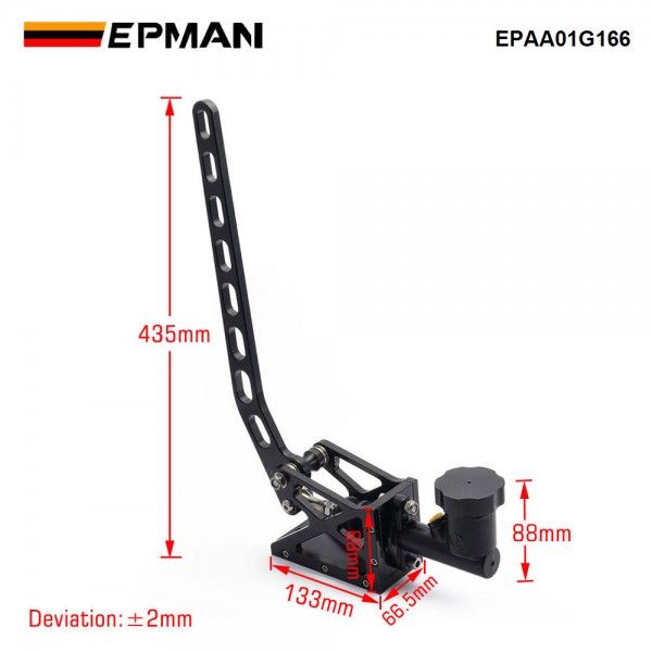 EPMAN Aluminum Racing Vertical Handbrake Oil Hydraulic Drift Reverse Mount E-Brake Universal EPAA01G166 EPMAN Aluminum Racing Vertical Handbrake Oil Hydraulic Drift Reverse Mount E-Brake Universal EPAA01G166