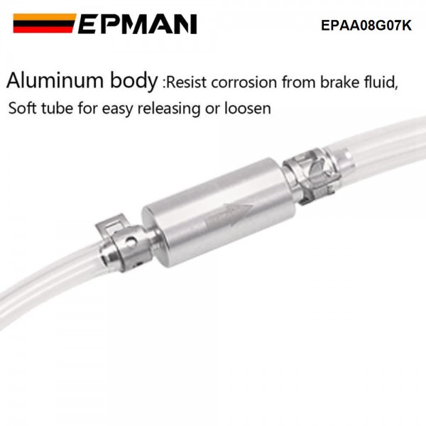 EPMAN Brake Bleeder Hose- One Way Check Valve Tube Bleeding Tool Kit for Motorcycle Clutch EPAA08G07K EPMAN Brake Bleeder Hose- One Way Check Valve Tube Bleeding Tool Kit for Motorcycle Clutch EPAA08G07K