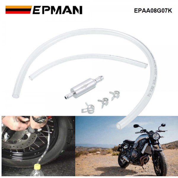 EPMAN Brake Bleeder Hose- One Way Check Valve Tube Bleeding Tool Kit for Motorcycle Clutch EPAA08G07K EPMAN Brake Bleeder Hose- One Way Check Valve Tube Bleeding Tool Kit for Motorcycle Clutch EPAA08G07K