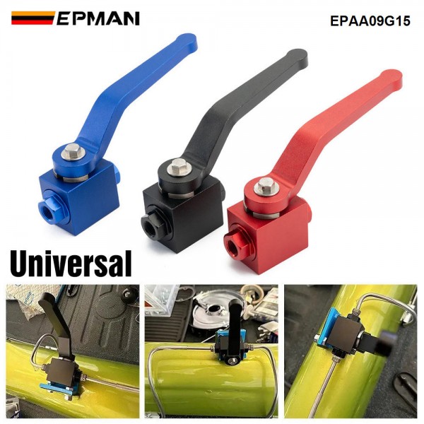EPMAN Brake Line Lock Shut Off Valve 1/8" NPT Billet Aluminum Fuel Flow Control Cut Off Valve Fitting EPAA09G15