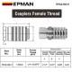 EPMAN PD242 Series PD Steel Test Port and Diagnostic Equipment Quick Coupler with Female Pipe Thread, 1/8" Body Size, 1/4"-18 NPTF Thread Size, 2.12" Length EPAA18G11