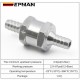 EPMAN Universal Aluminum One way Flow Check valve Non Return Inline for Gas or Diesel fuel EPAA22G01KM