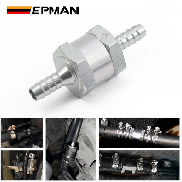 EPMAN Universal Aluminum One way Flow Check valve Non Return Inline for Gas or Diesel fuel EPAA22G01KM EPMAN Universal Aluminum One way Flow Check valve Non Return Inline for Gas or Diesel fuel EPAA22G01KM