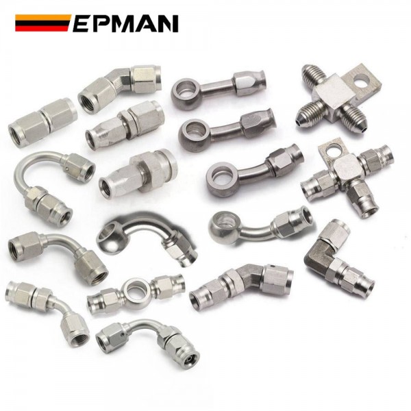 EPMAN 1PC AN3 Motorcycle Motor Bike Hydraulic Brake Oil Hose Line Banjo Fitting Stainless Steel For Car Auto Motorcycle