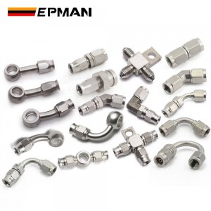 EPMAN 1PC AN3 Motorcycle Motor Bike Hydraulic Brake Oil Hose Line Banjo Fitting Stainless Steel For Car Auto Motorcycle