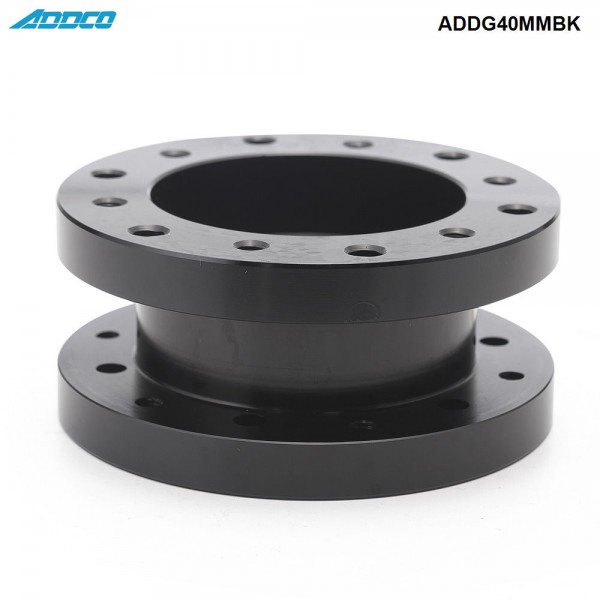 ADDCO Aluminum Alloy 40mm Height Car Steering Wheel Hub Extension Adapter Spacer ADDG40MMBK