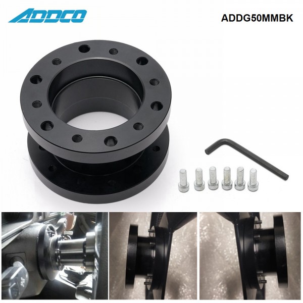 Steering Wheel Hub Adapter For Mercedes W123, W124, W126, 190E - Short Hub, Aluminum Alloy