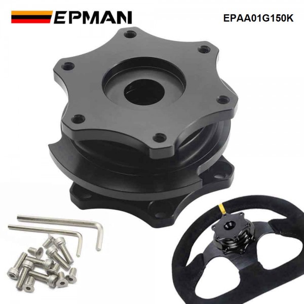 EPMAN Universal Car Aluminum D Shape Steering Wheel Quick Release Hub Adapter EPAA01G150K EPMAN Universal Car Aluminum D Shape Steering Wheel Quick Release Hub Adapter EPAA01G150K