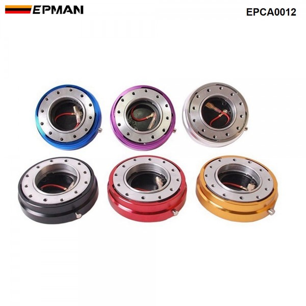 EPMAN Thin Version Steering Wheel Quick Release Universal Car Steering Wheel Quick Release Hub Racing Adapter Snap Off Boss Kit EPCA0012