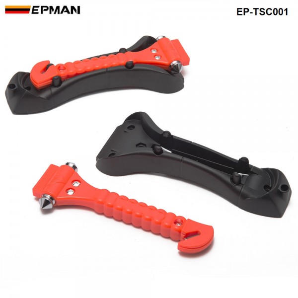 EPMAN 1pair Auto Emergency Life-Saving Hammer Car Window Glass Seat Safety Belt Tool  EP-TSC001