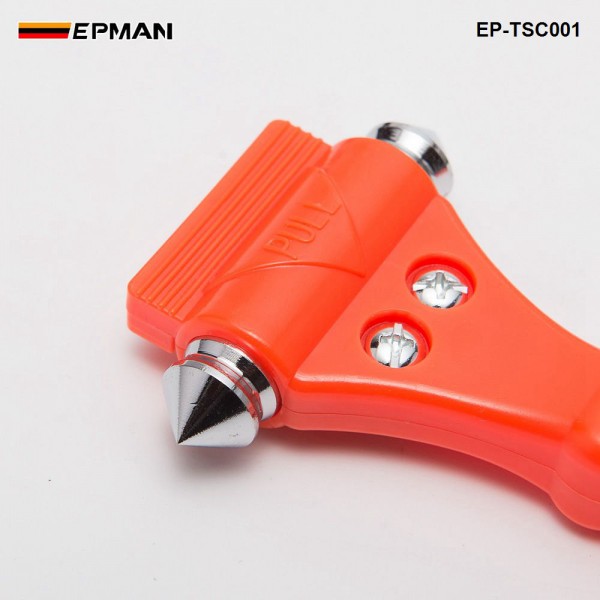 EPMAN 1pair Auto Emergency Life-Saving Hammer Car Window Glass Seat Safety Belt Tool  EP-TSC001