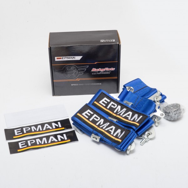 EPMAN Universal Jdm One 6 Point Racing Safety Harness Camlock 3" Steap Seat Belt Red EPM-07CAM6