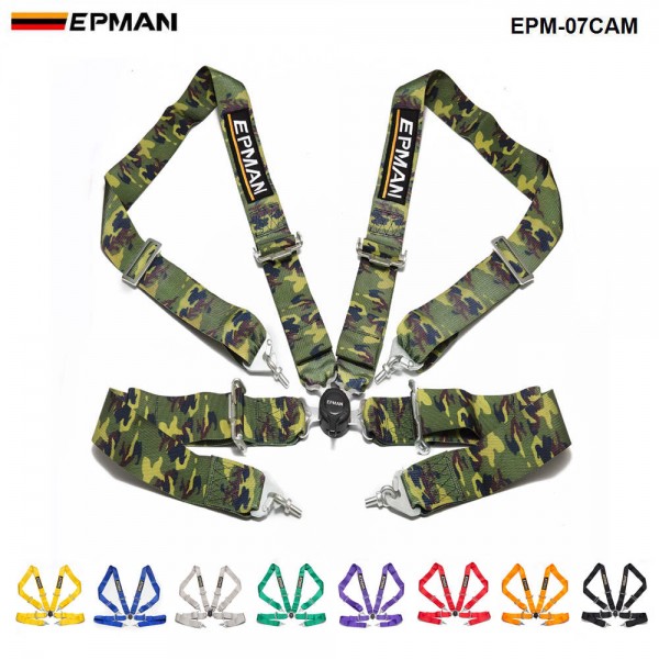 EPMAN Universal 4-Point 3"Nylon Strap Harness Safety Camlock Racing Seat Belt EPM-07CAM EPMAN Universal 4-Point 3"Nylon Strap Harness Safety Camlock Racing Seat Belt EPM-07CAM