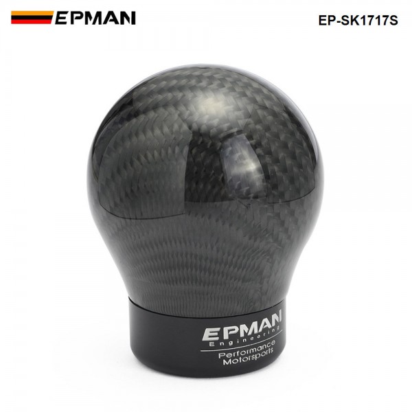 EPMAN Real Carbon Fiber Aluminum Gear Snob Manual Transmission Aluminum Gear Shift Knob For Honda VW BMW EP-SK1717S