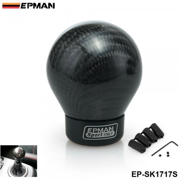 EPMAN Real Carbon Fiber Aluminum Gear Snob Manual Transmission Aluminum Gear Shift Knob For Honda VW BMW EP-SK1717S