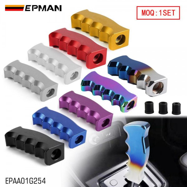 EPMAN Universal CNC Aluminum Slotted Grip Handle Manual Gear Shift Knob Shifter M8 M10 M12 EPAA01G254 EPMAN Universal CNC Aluminum Slotted Grip Handle Manual Gear Shift Knob Shifter M8 M10 M12 EPAA01G254