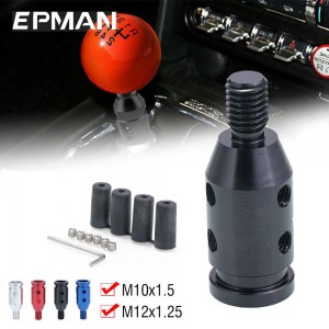 EPMAN Universal Car Manual Gear Shift Knob Adapter For M12x1.25 M10x1.5 Non Threaded Shifters Aluminum For BMW Mini EPAA02G08K