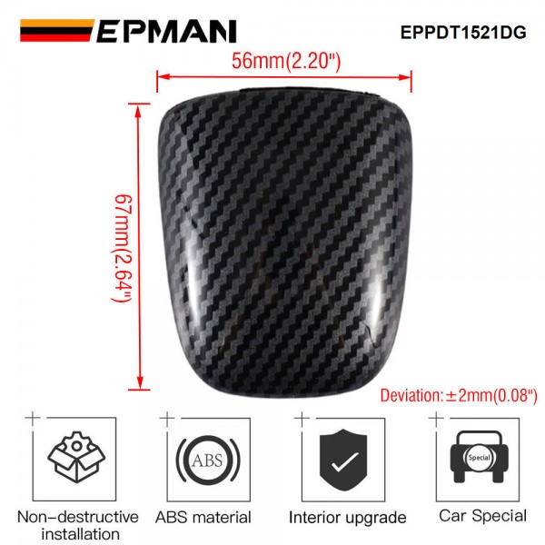 EPMAN 100PCS/CARTON Carbon Fiber ABS Car Gear Shift Knob Cover Trim For Dodge Challenger Charger 2015~UP EPPDT1521DG-100T EPMAN 100PCS/CARTON Carbon Fiber ABS Car Gear Shift Knob Cover Trim For Dodge Challenger Charger 2015~UP EPPDT1521DG-100T